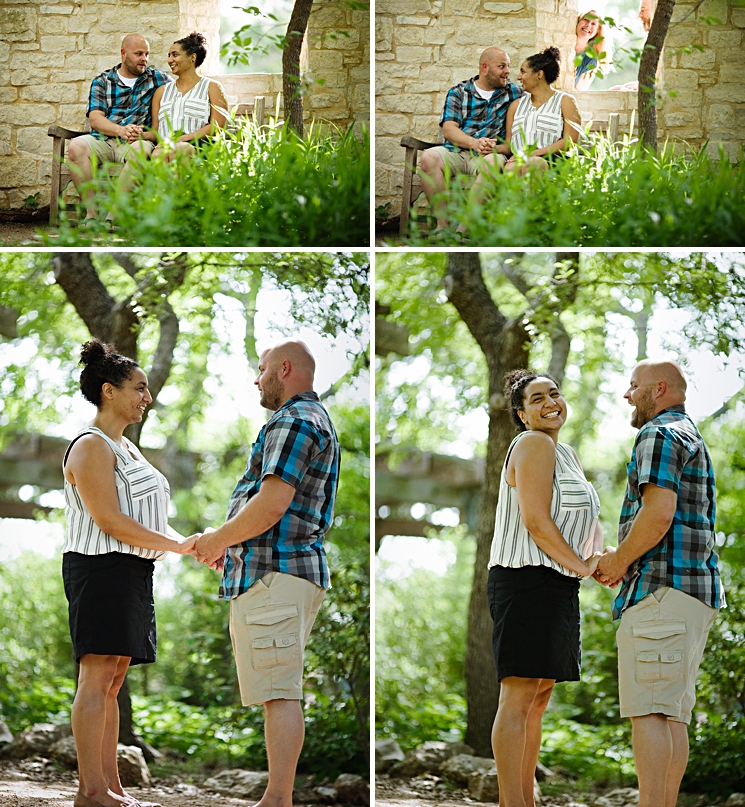 Tiff and Howard and laughter during their Austin proposal photographer session