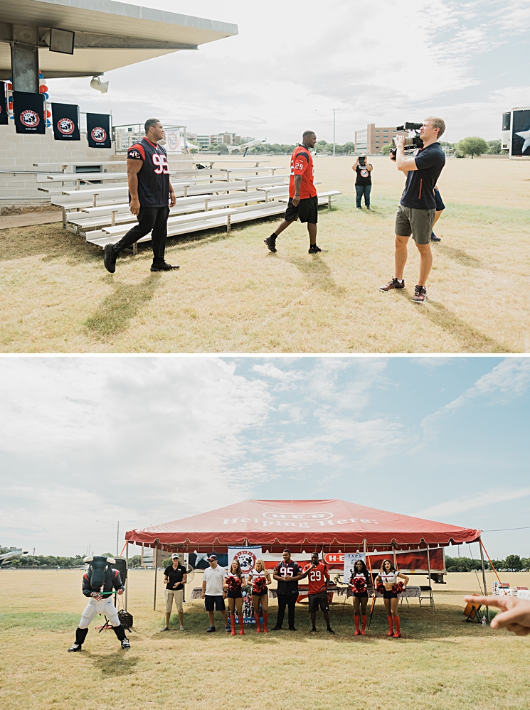 Team members of the Houston Texans arrive at the TAPS Texas survivors event ~ Austin event photographers