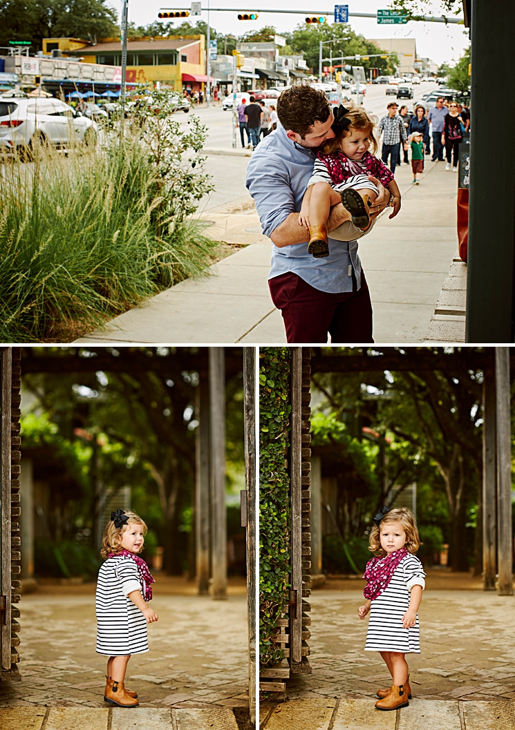 Scenes on Austin's Soco from Amy, Jordan and Margot's Lifestyle family session with Austin Family Photographers Mercedes Morgan Photography