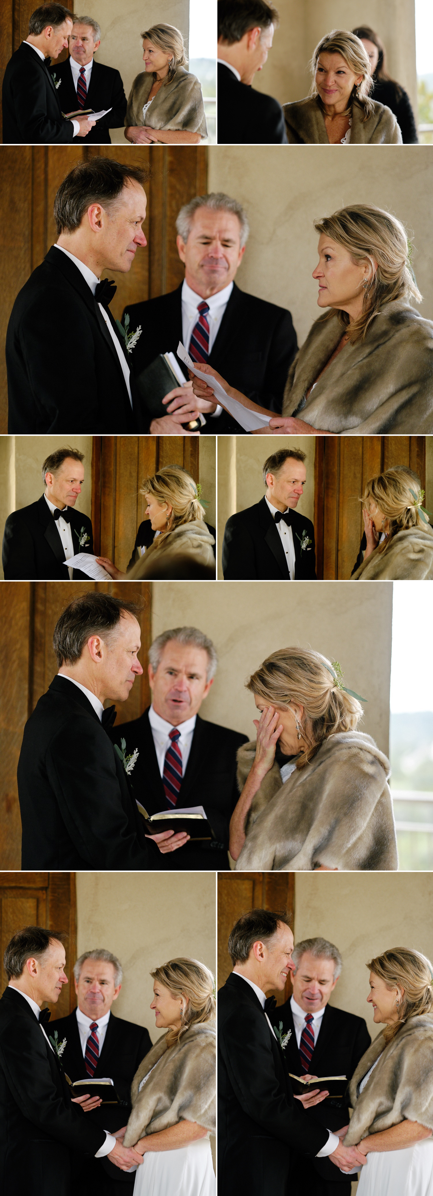 Emotional wedding vows exchanged between Amy and Martin | destination wedding photographers Mercedes Morgan Photography