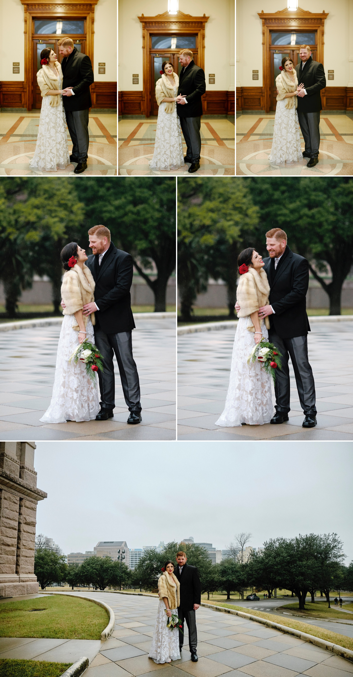 Portraits of Kathleen, Brandon from their Austin wedding at the Capitol building | Austin wedding photography | Mercedes Morgan Photography
