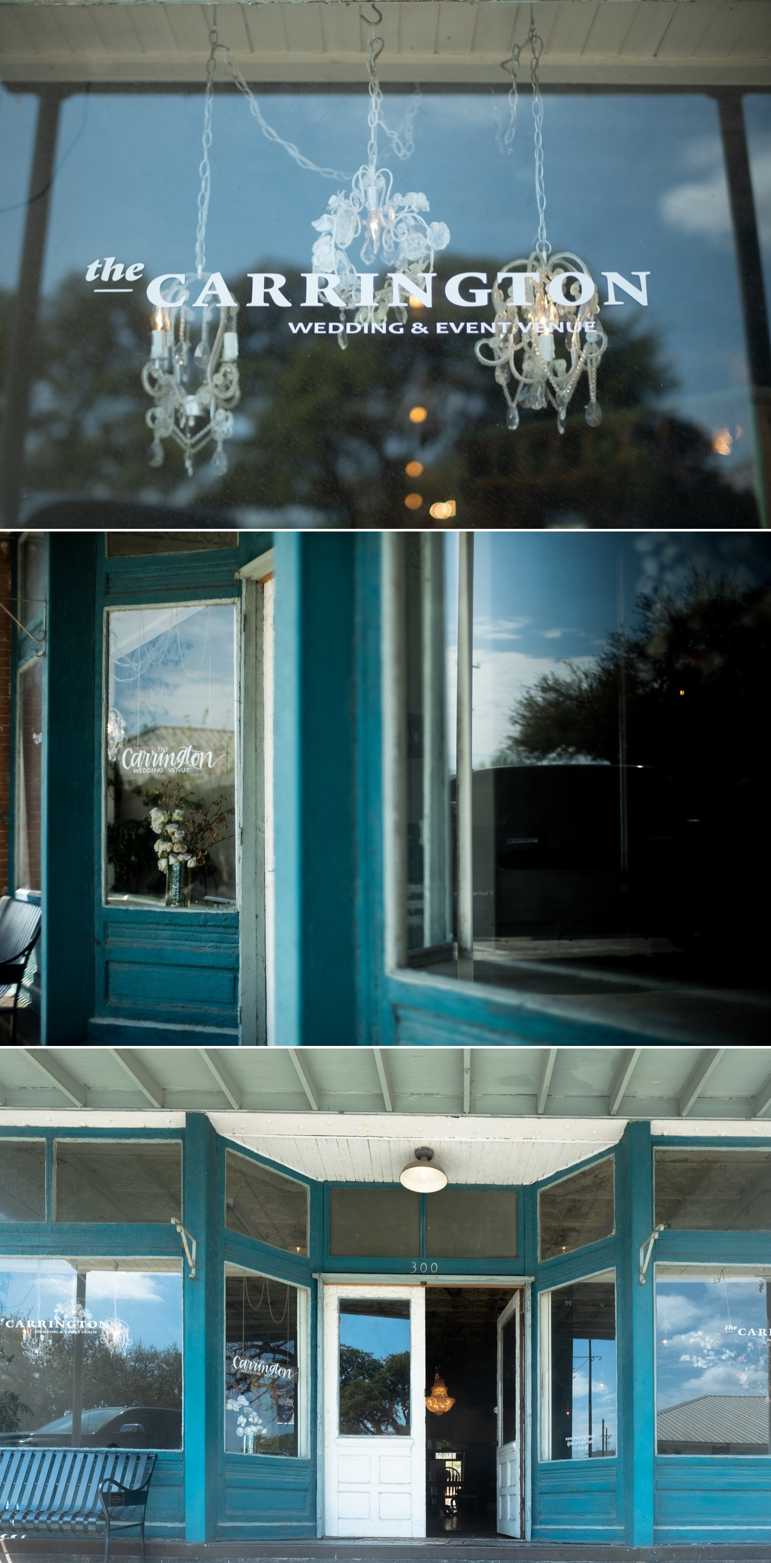 The windows welcoming guests to the Carrington Wedding and Event Venue in Buda, Texas | Mercedes Morgan Photography, Austin wedding photographers