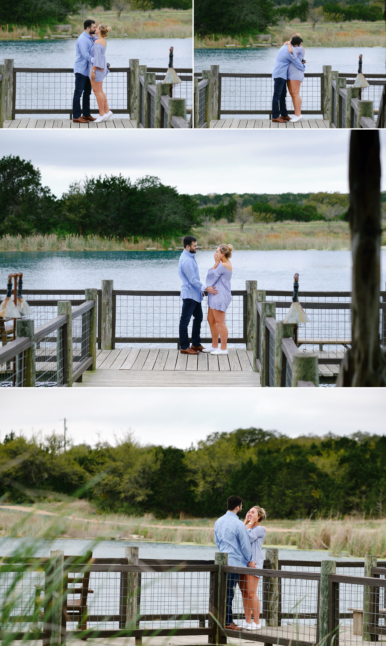 Katy gets emotional at Bret's proposal. She said yes! Austin proposal photographers Mercedes Morgan photography captured these moments for the happy couple.