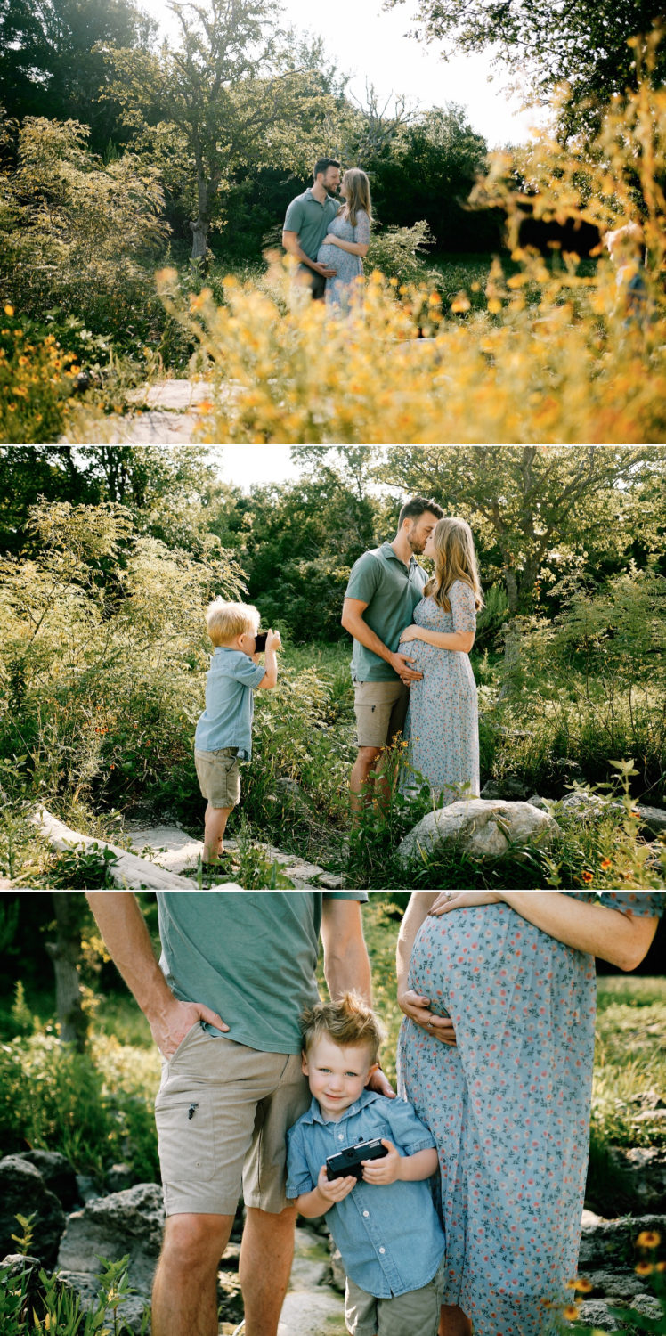 Austin outdoor maternity and family portrait session for Austin families