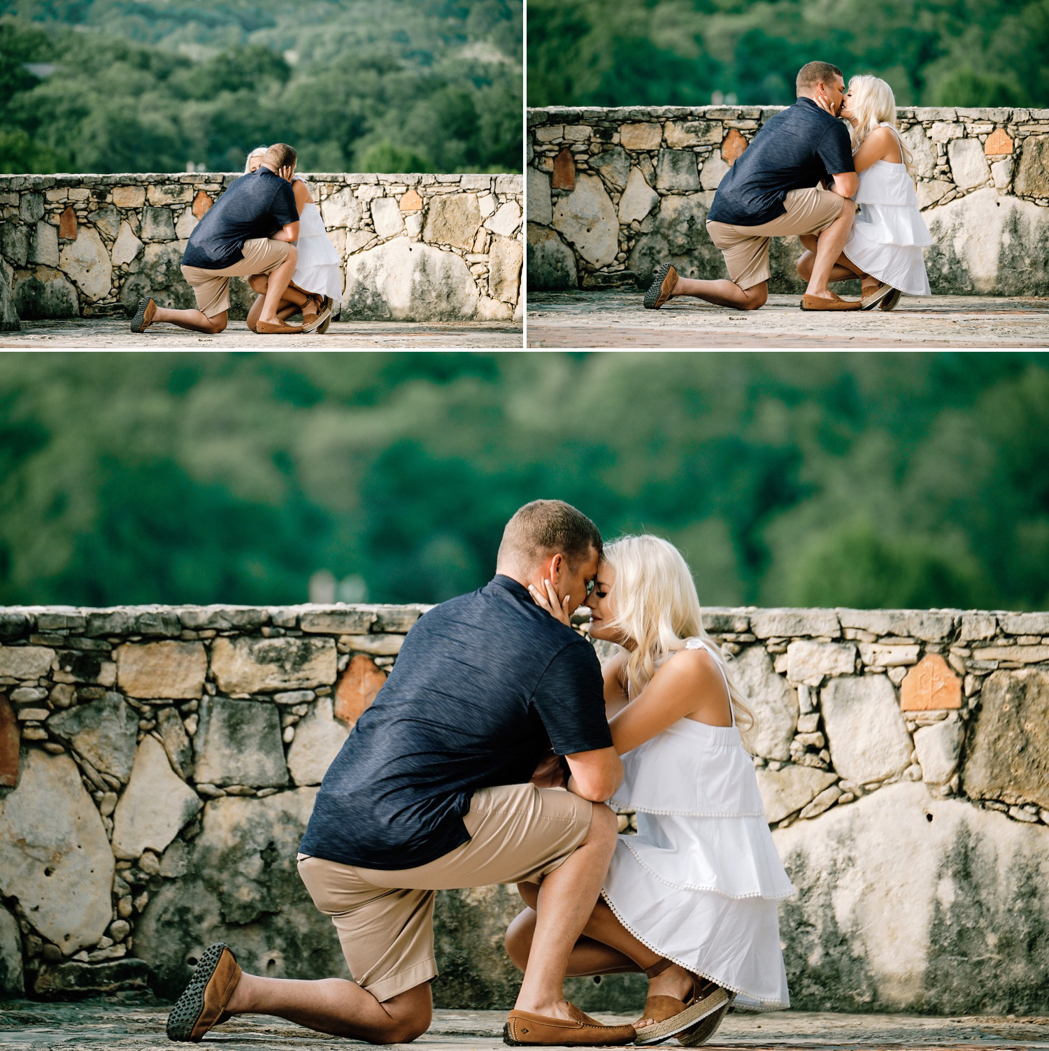 Reactions of Paulena to Sean's Camp Lucy proposal by Mercedes Morgan Photography ~ Austin wedding photographers